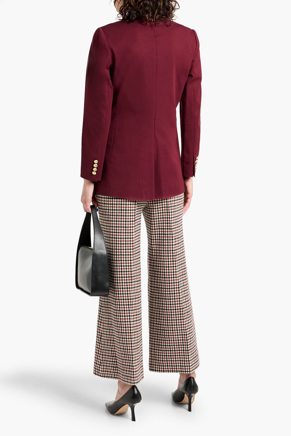 Derek Lam 10 Crosby Walter Double-breasted Cotton-blend Twill Blazer In Pink