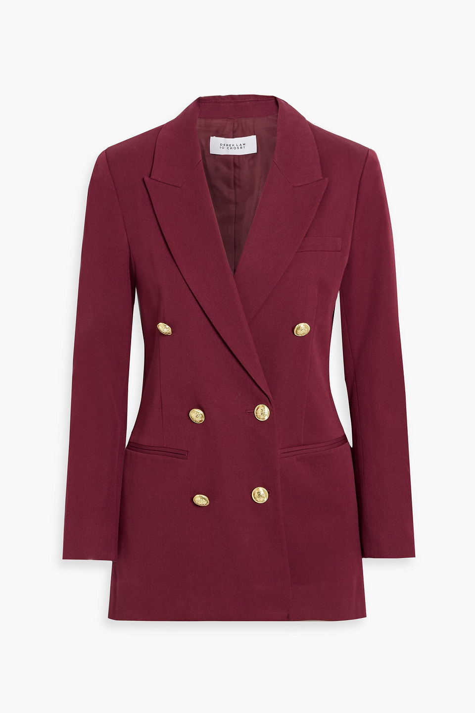 Derek Lam 10 Crosby Walter Double-breasted Cotton-blend Twill Blazer In Pink