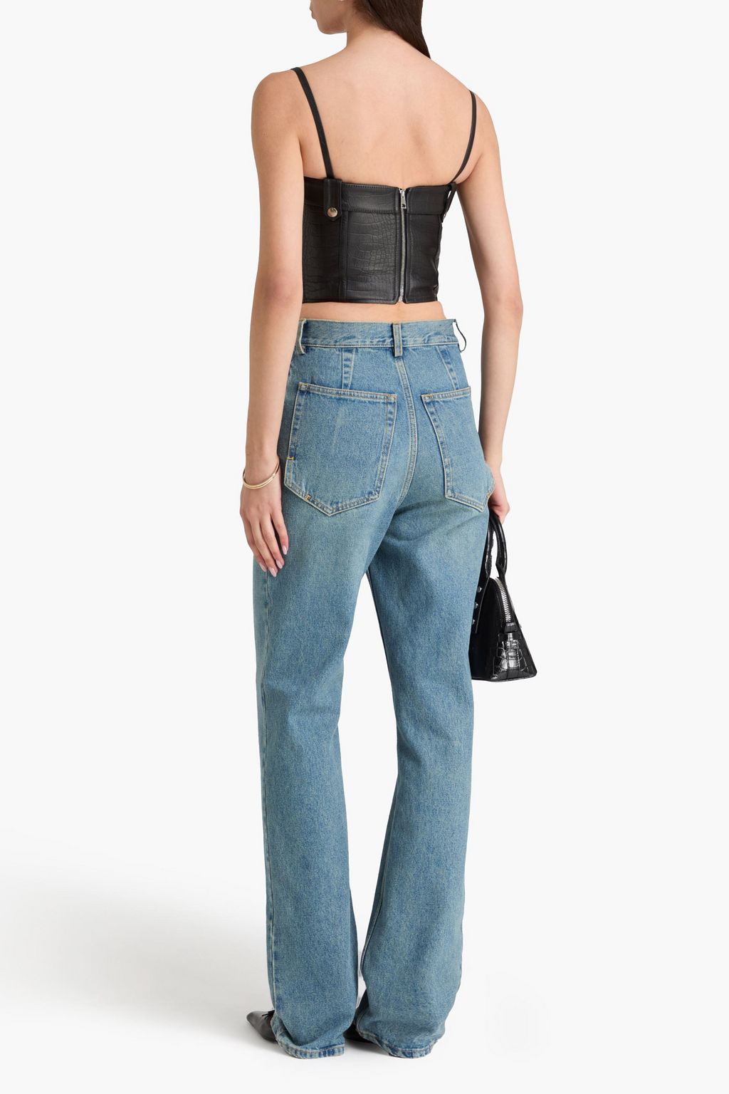 ALESSANDRA RICH تنورة قصيرة من التويد المصنوع من مزيج الصوف مزينة بنقشة مربعات وكسرات