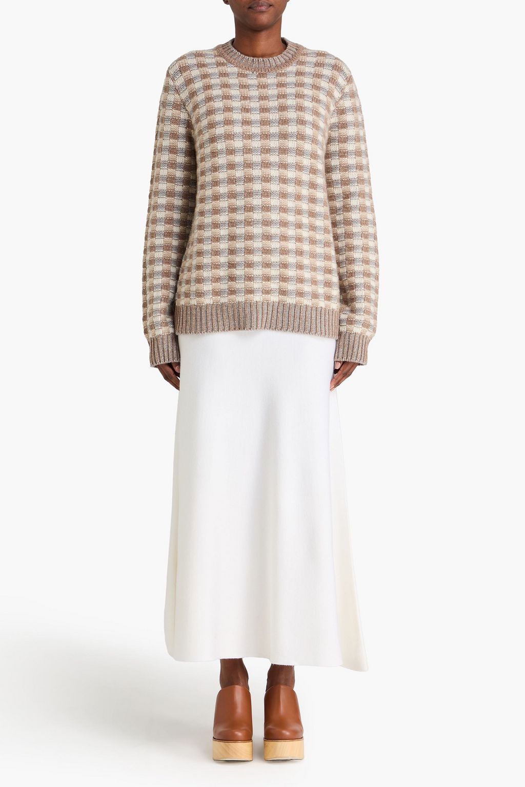 GABRIELA HEARST 체크 캐시미어 스웨터