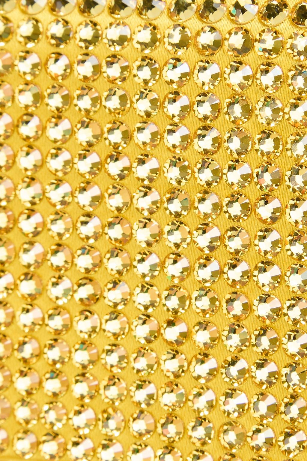 AMINA MUADDI Crystal-embellished satin clutch