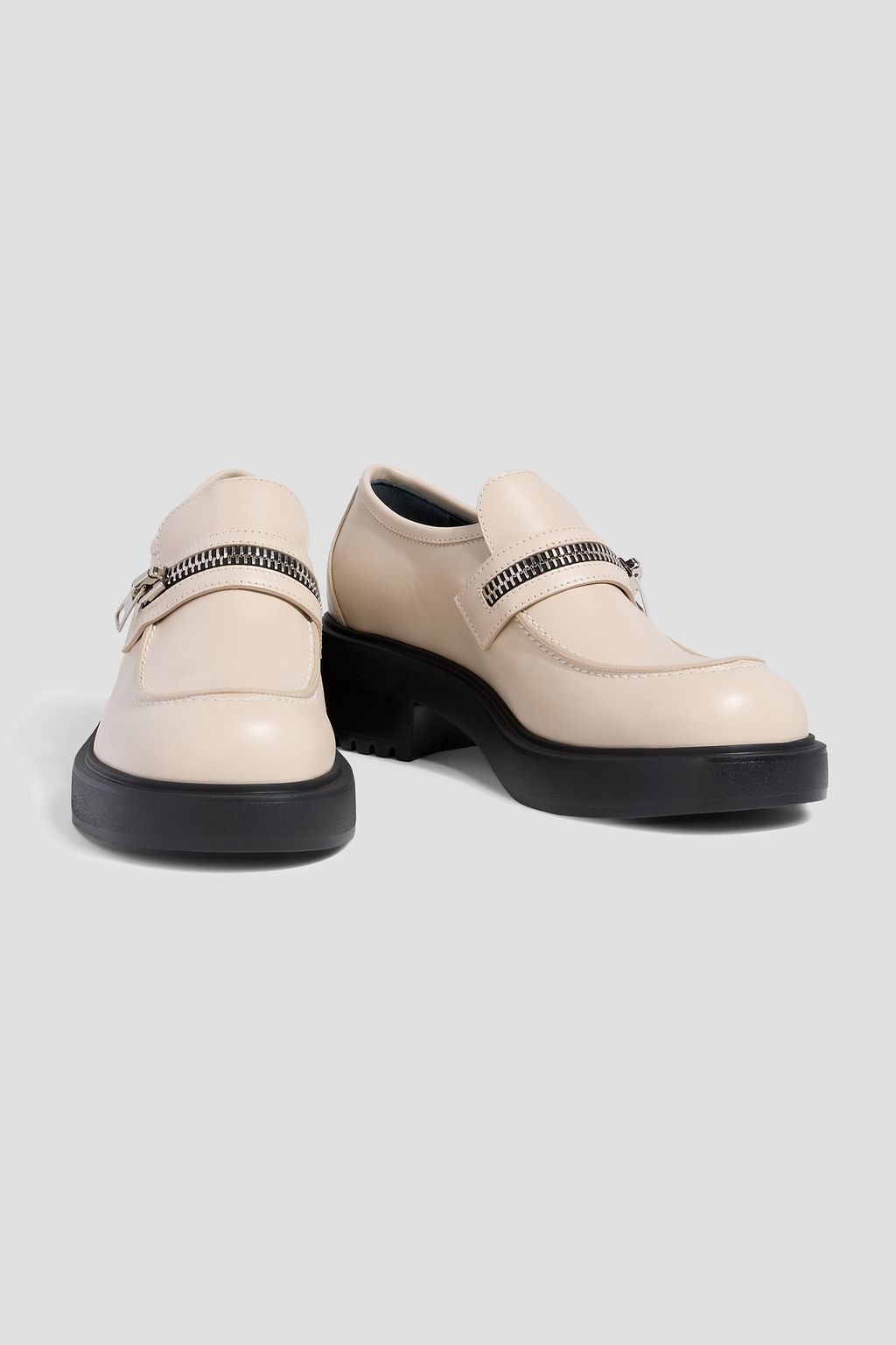 GIUSEPPE ZANOTTI Murphie zip-detailed leather loafers