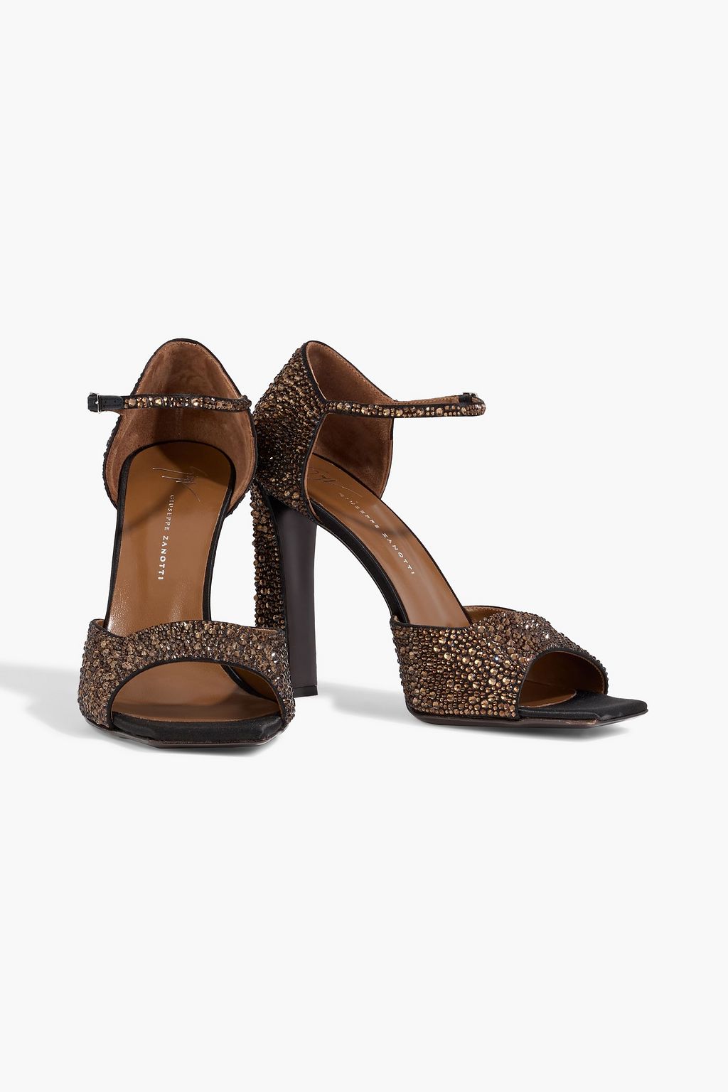 GIUSEPPE ZANOTTI Mya 105 crystal-embellished satin sandals