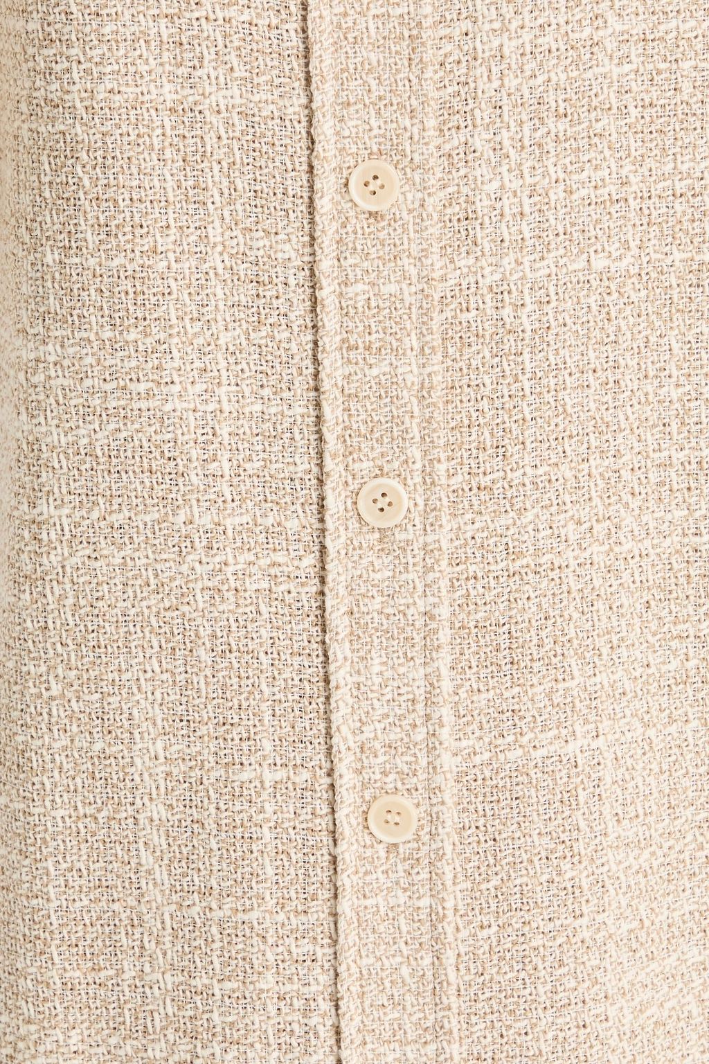 THEORY Cotton-blend tweed mini shirt dress