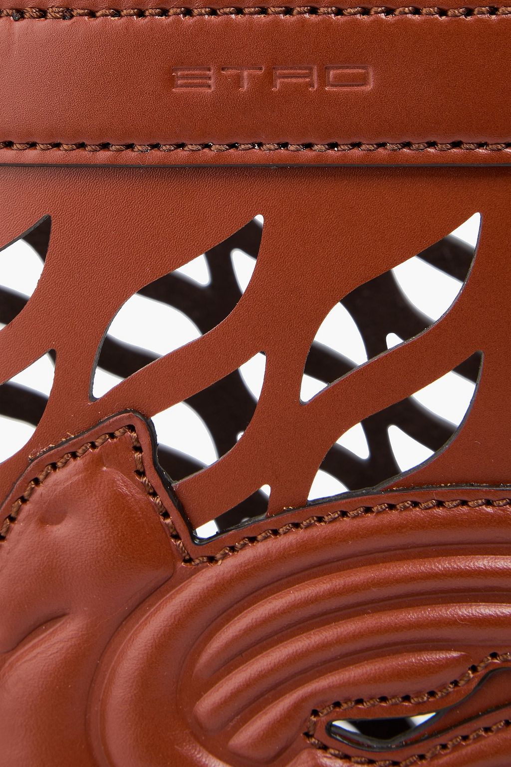 ETRO Cutout leather bucket bag