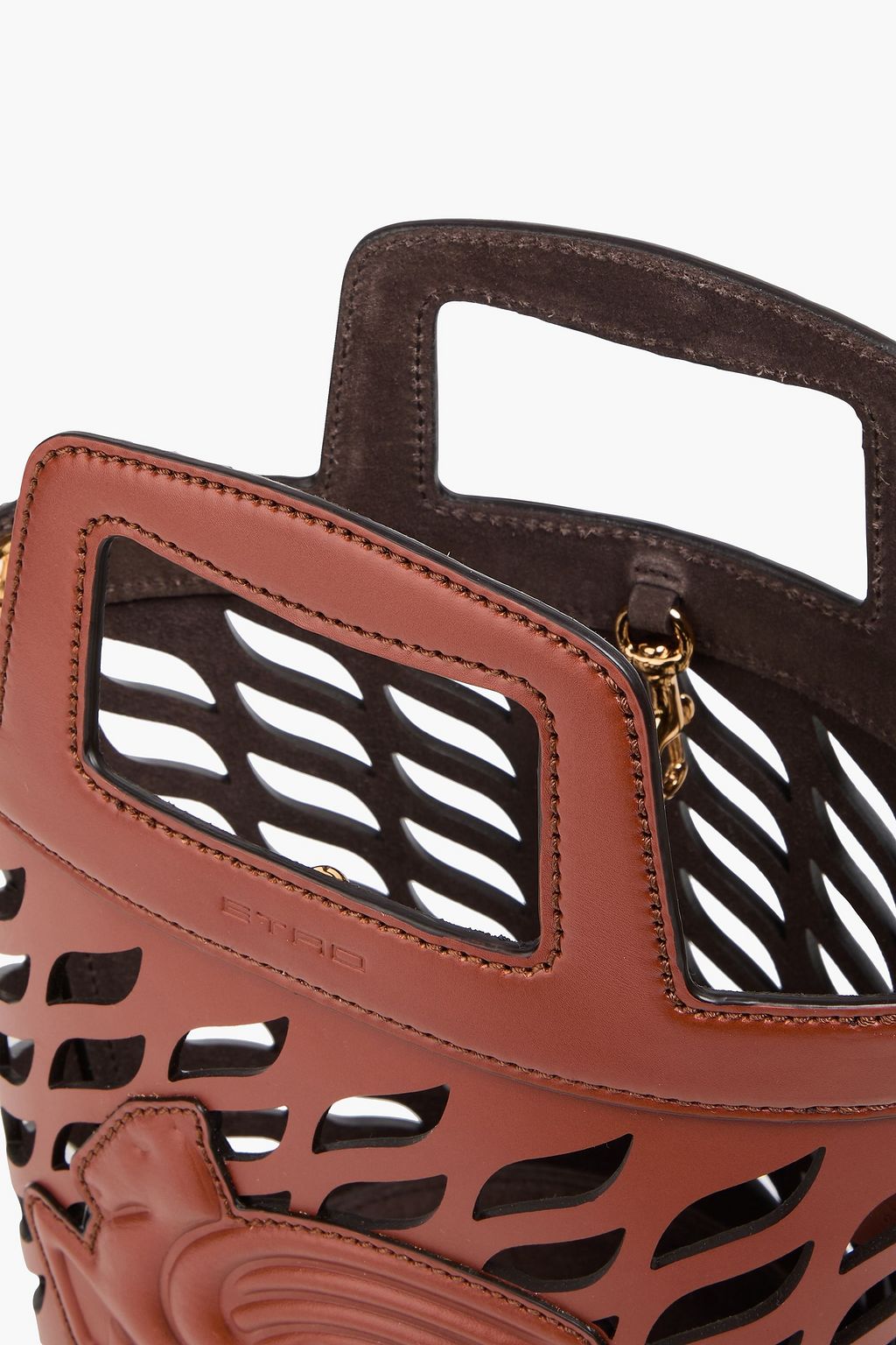 ETRO Cutout leather bucket bag