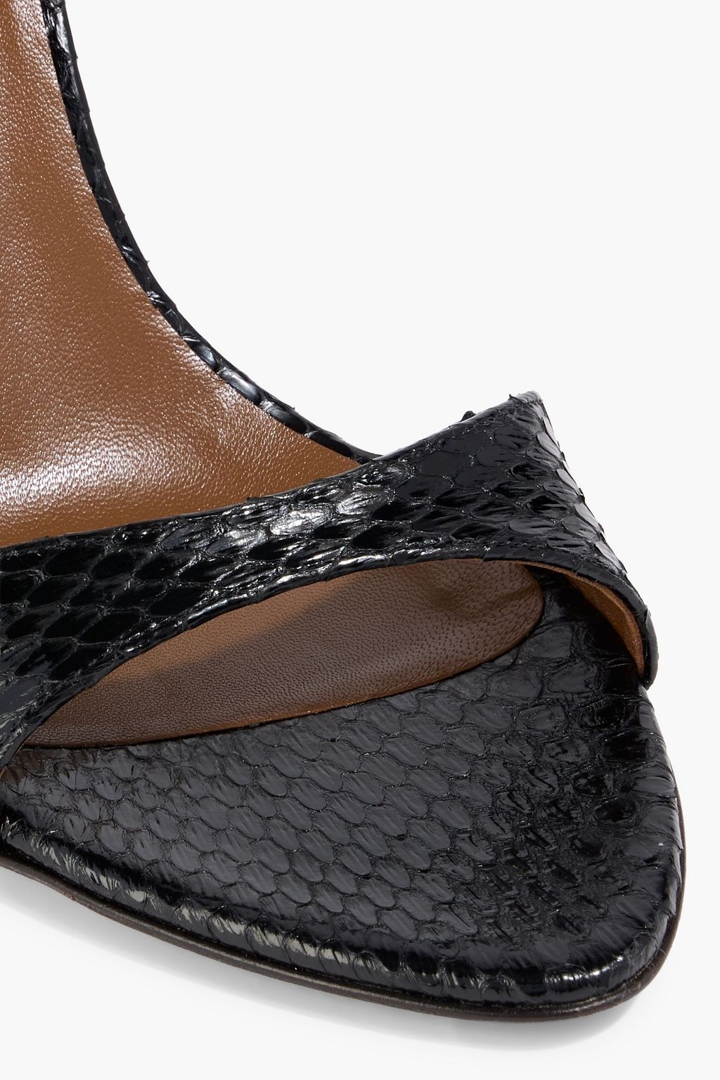 GIUSEPPE ZANOTTI Lilibeth 90 snake-effect leather slingback sandals