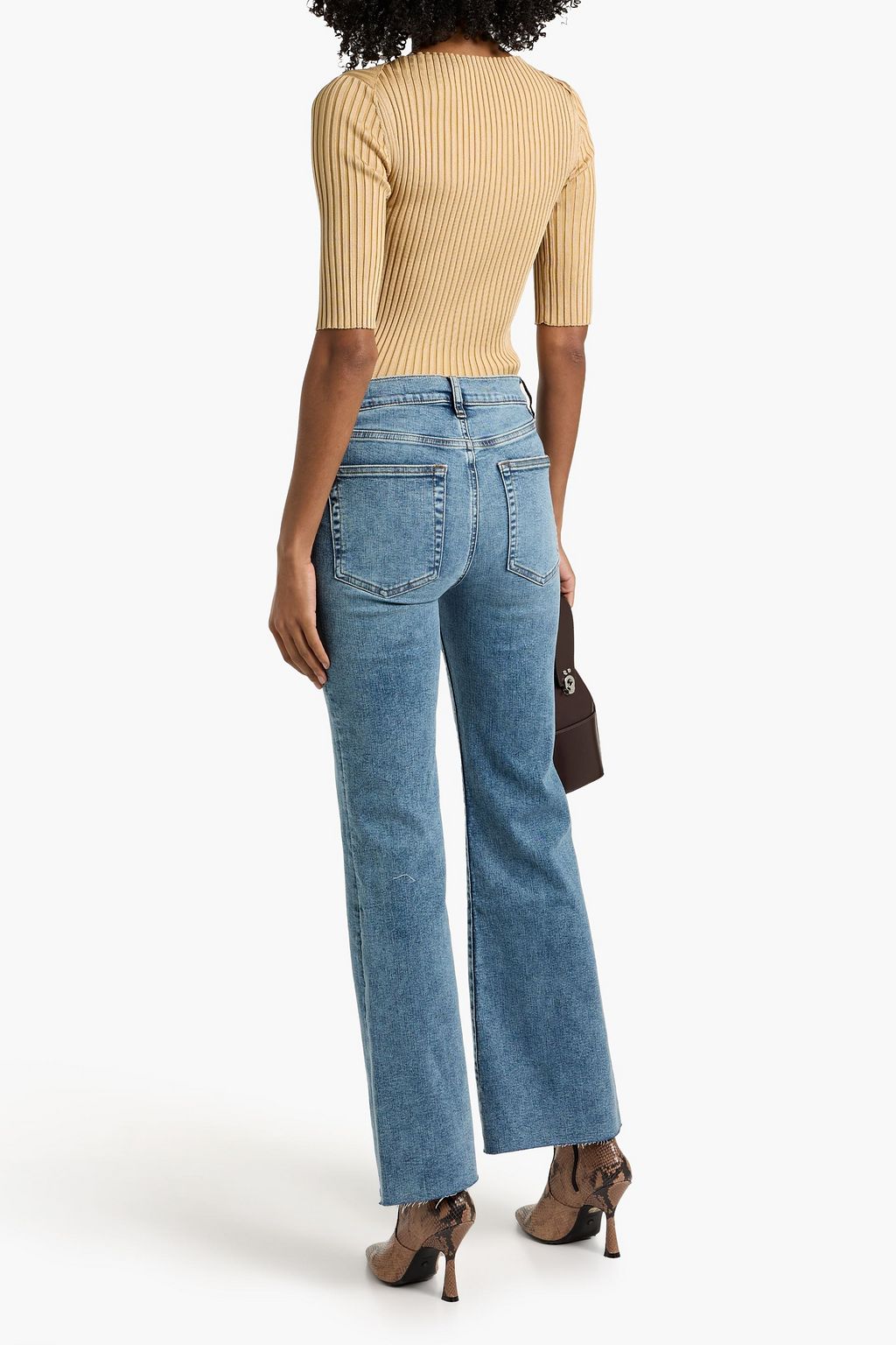 FRAME Le Easy Flare high-rise flared jeans