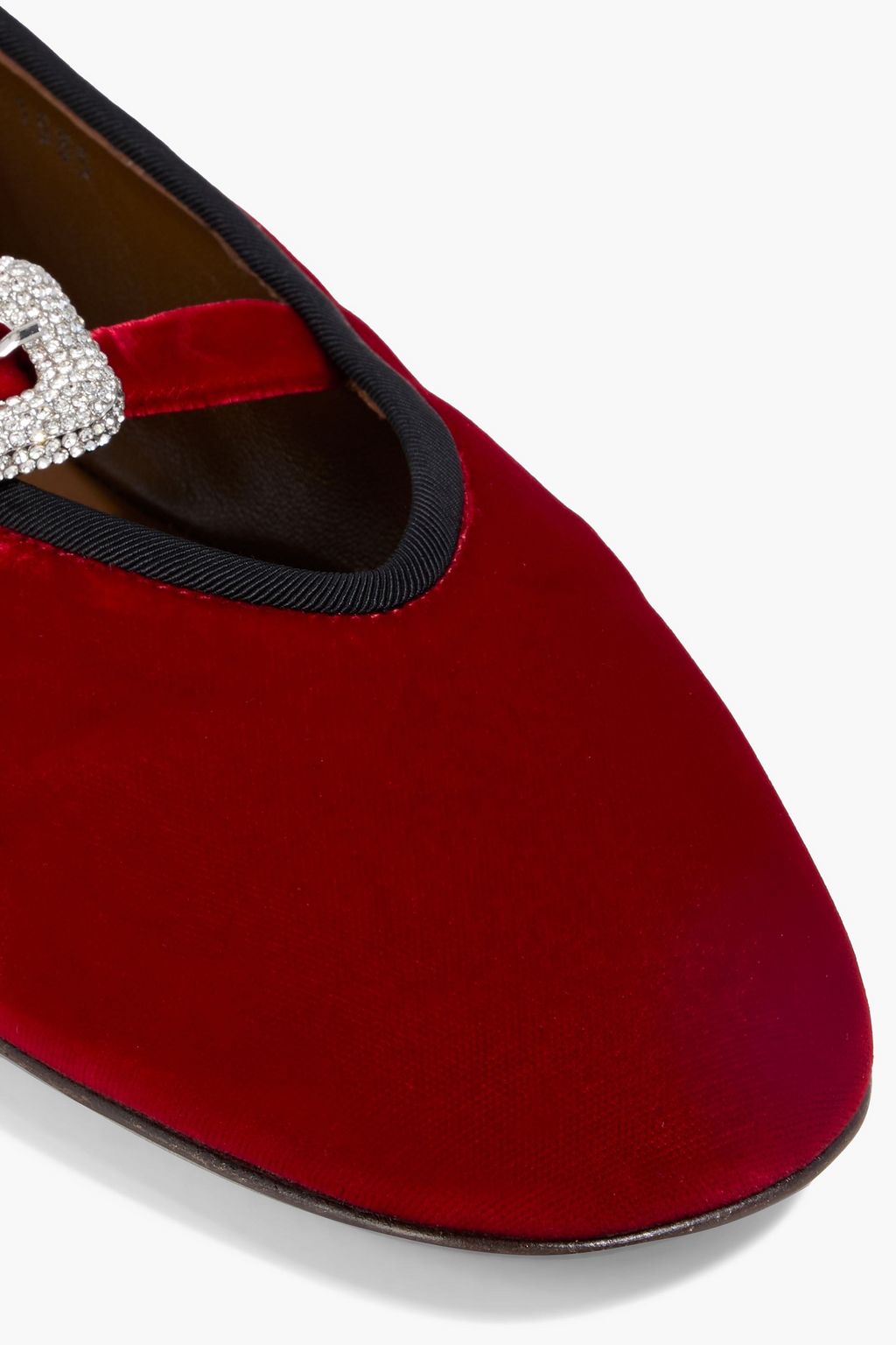 GIUSEPPE ZANOTTI Georgia Buckle velvet Mary Jane flats