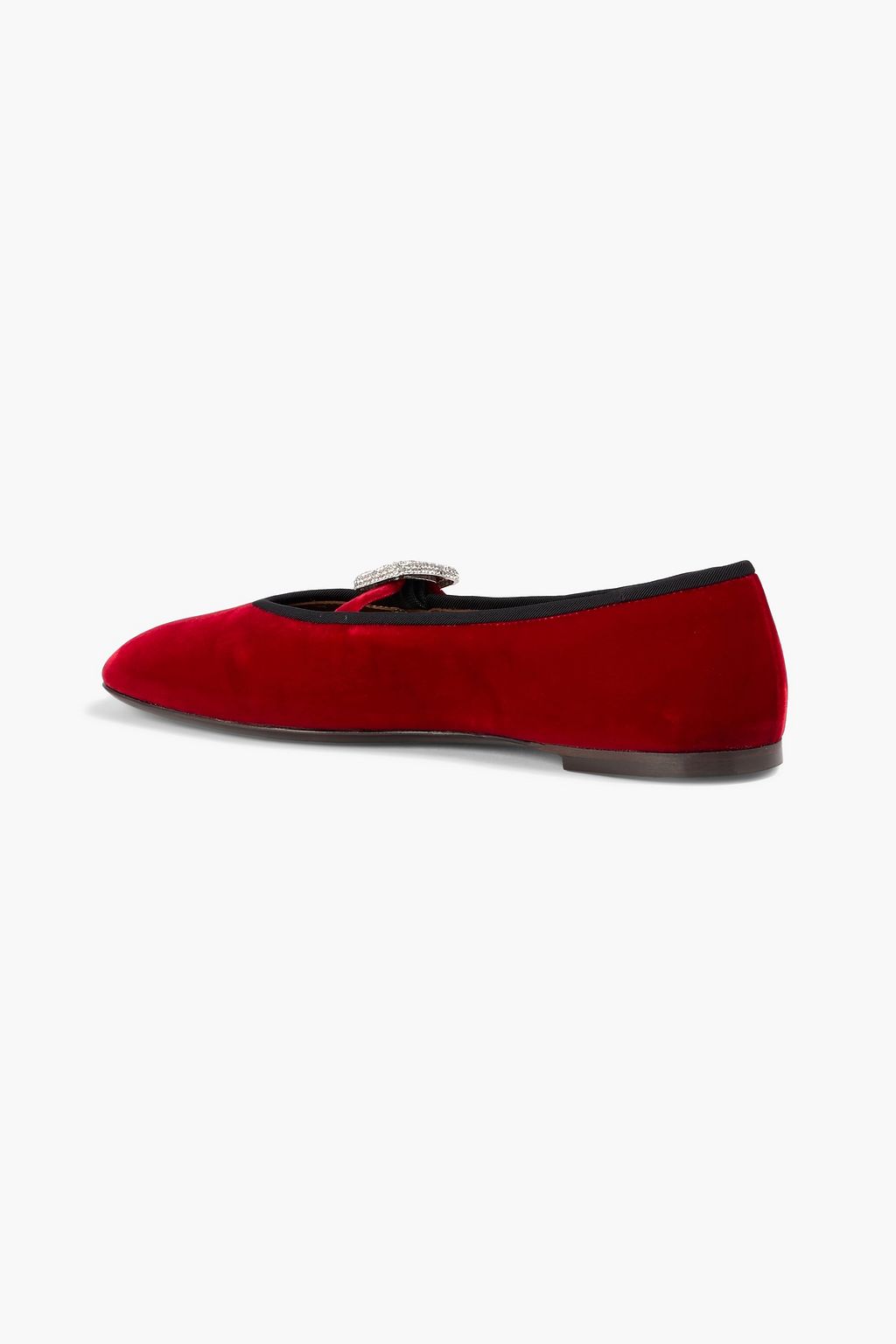 GIUSEPPE ZANOTTI Georgia Buckle velvet Mary Jane flats