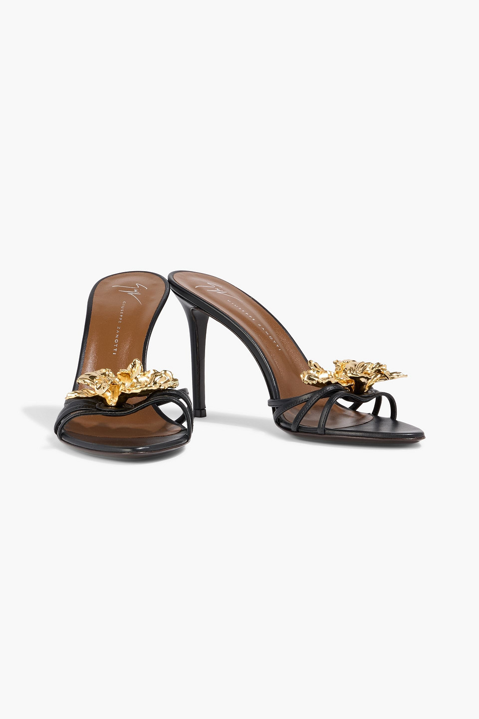 Giuseppe Zanotti 105mm Orchid Mules In Black