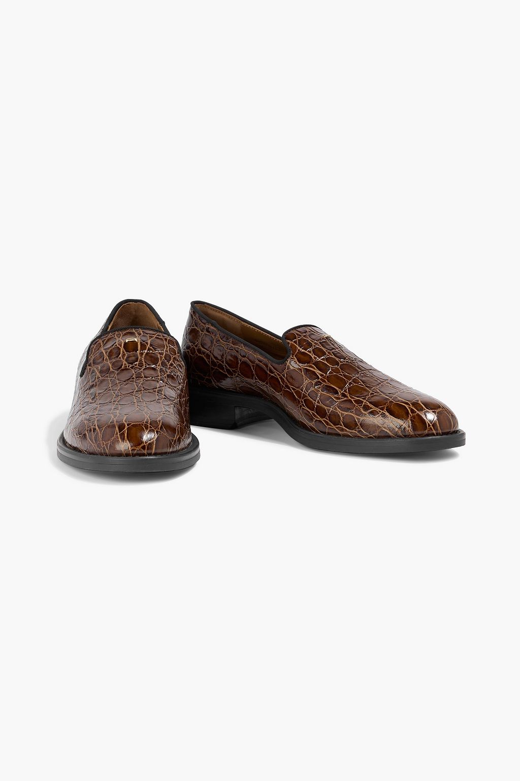 GIUSEPPE ZANOTTI Dories croc-effect leather loafers