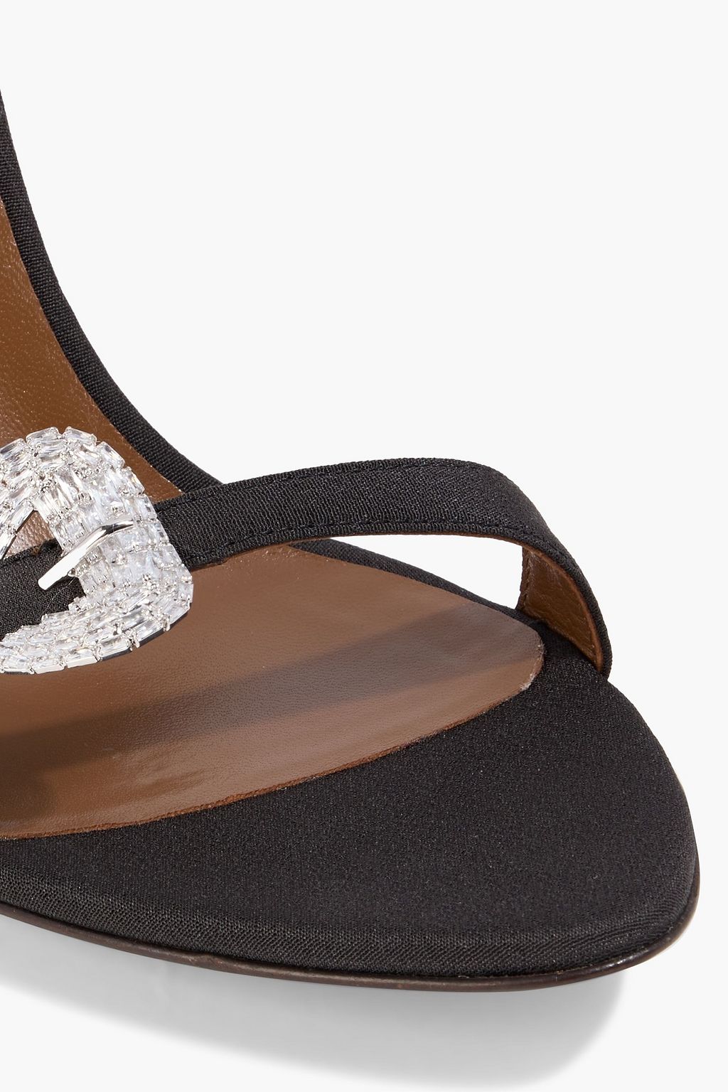 GIUSEPPE ZANOTTI Marielena 90 crystal-embellished satin slingback sandals