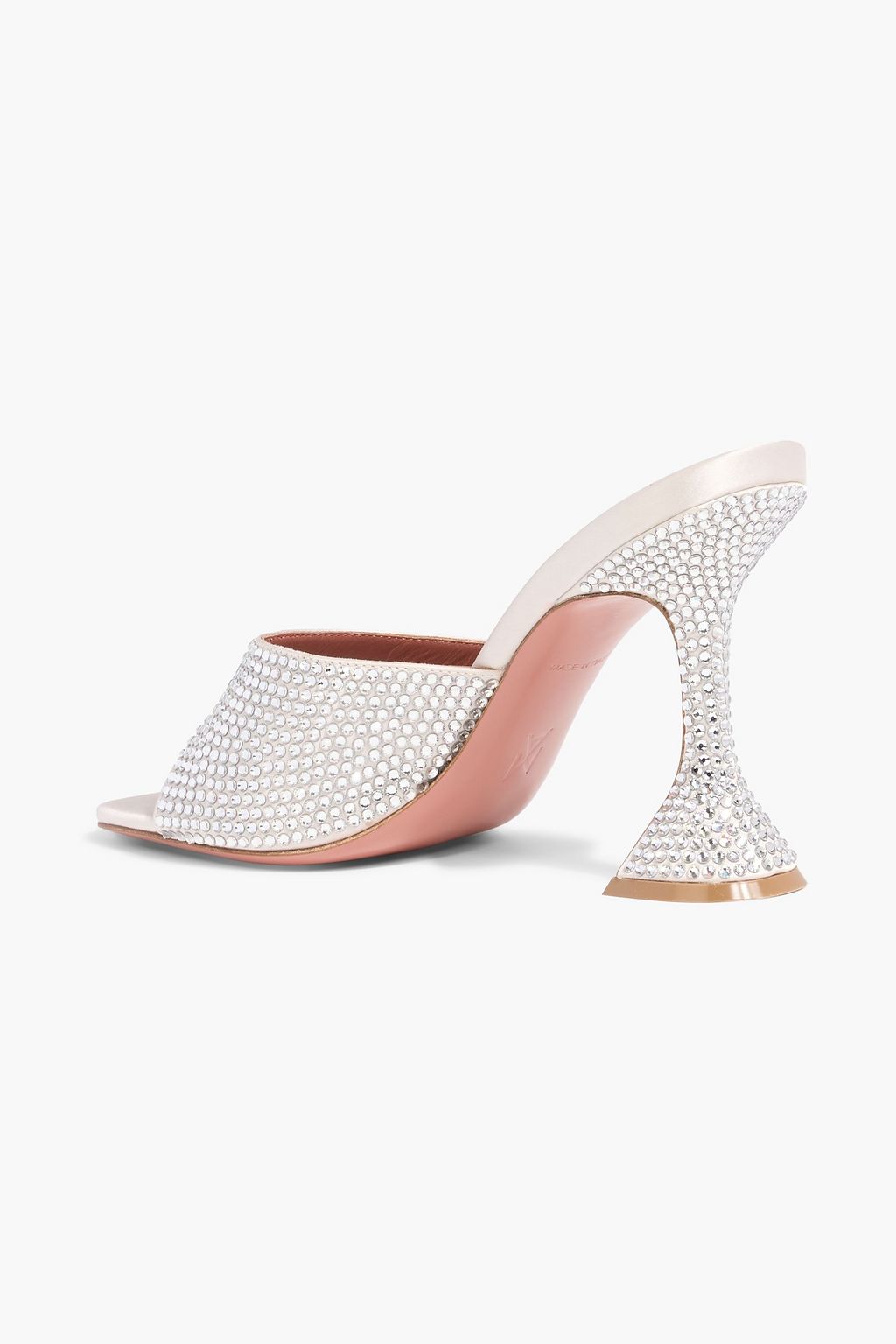 AMINA MUADDI Lupita crystal-embellished satin mules