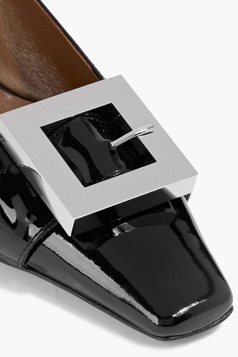 Giuseppe Zanotti Brendha 45 Buckled Patent-leather Slingback Pumps In Black