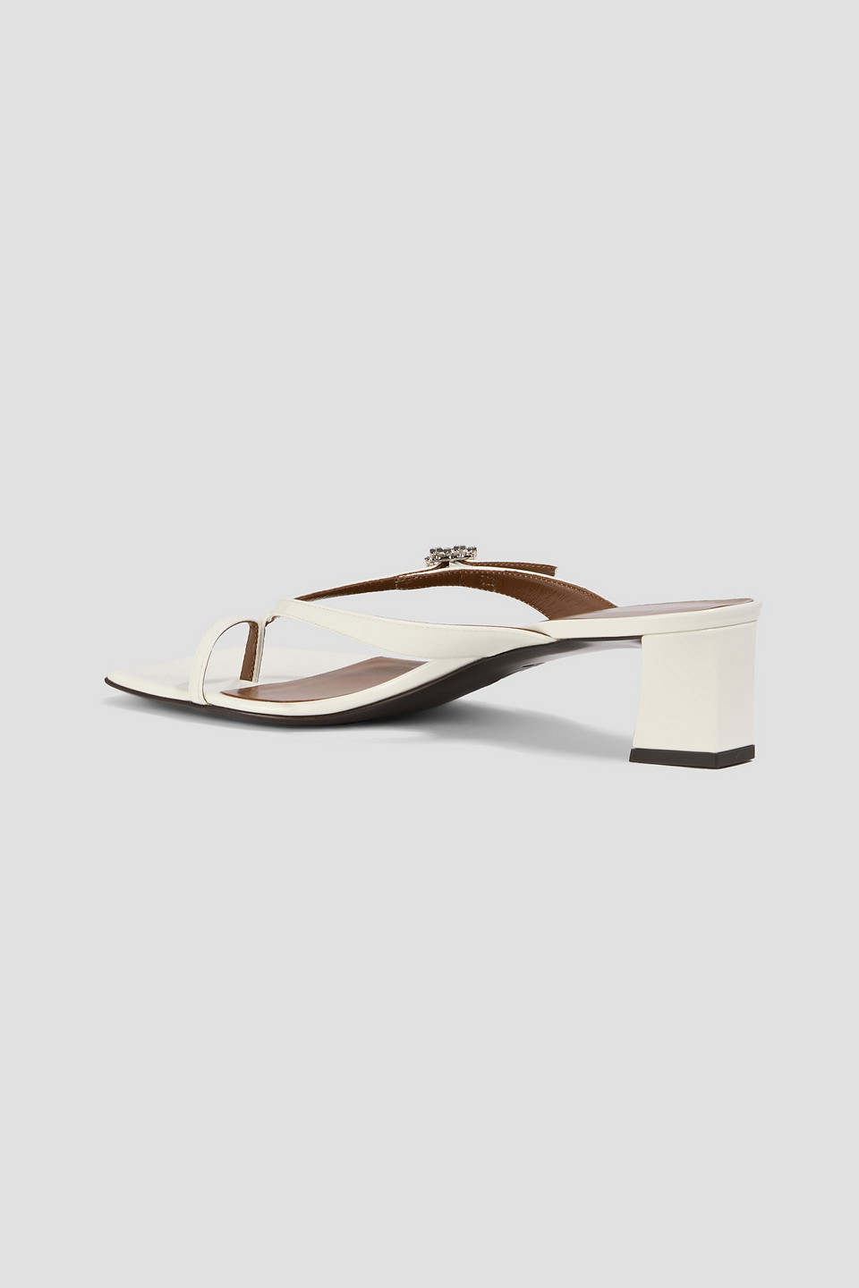 Giuseppe Zanotti Amandhine 45 Patent-leather Mules In White