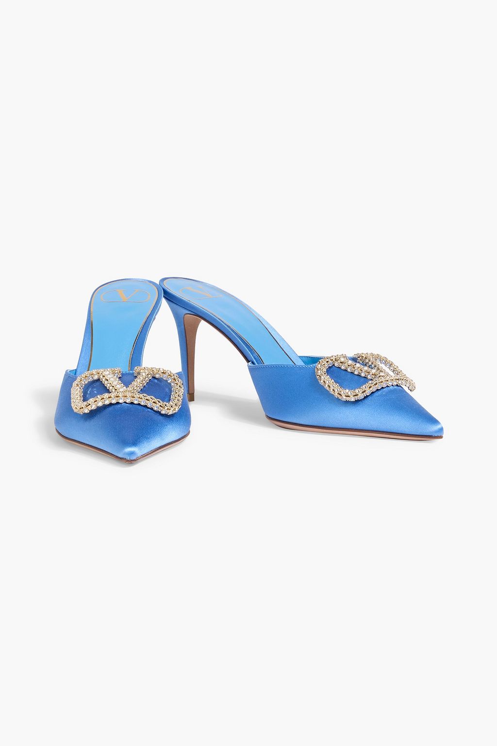 VALENTINO GARAVANI VLOGO satin mules | THE OUTNET