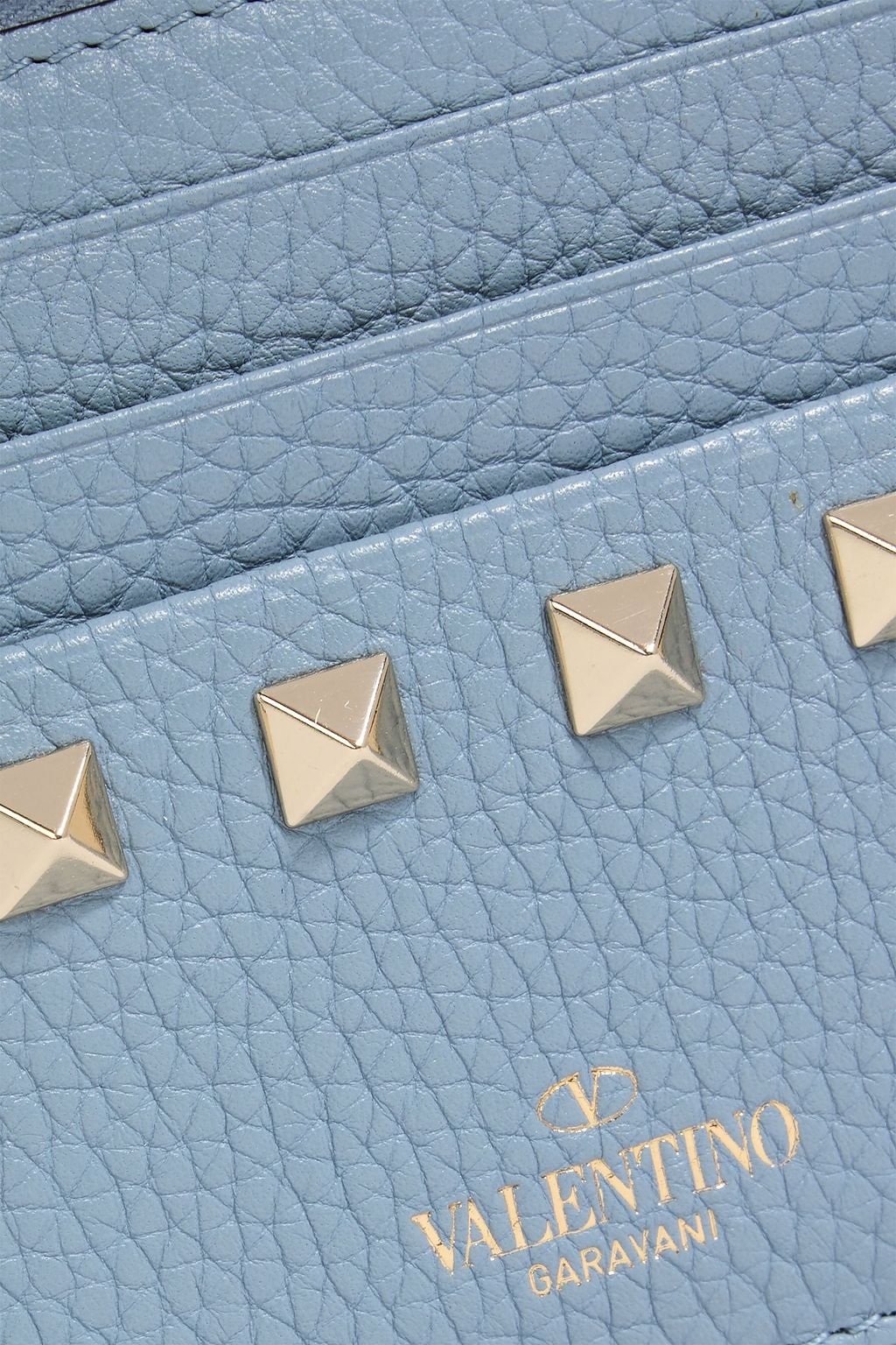 VALENTINO GARAVANI Rockstud pebbled-leather coin purse