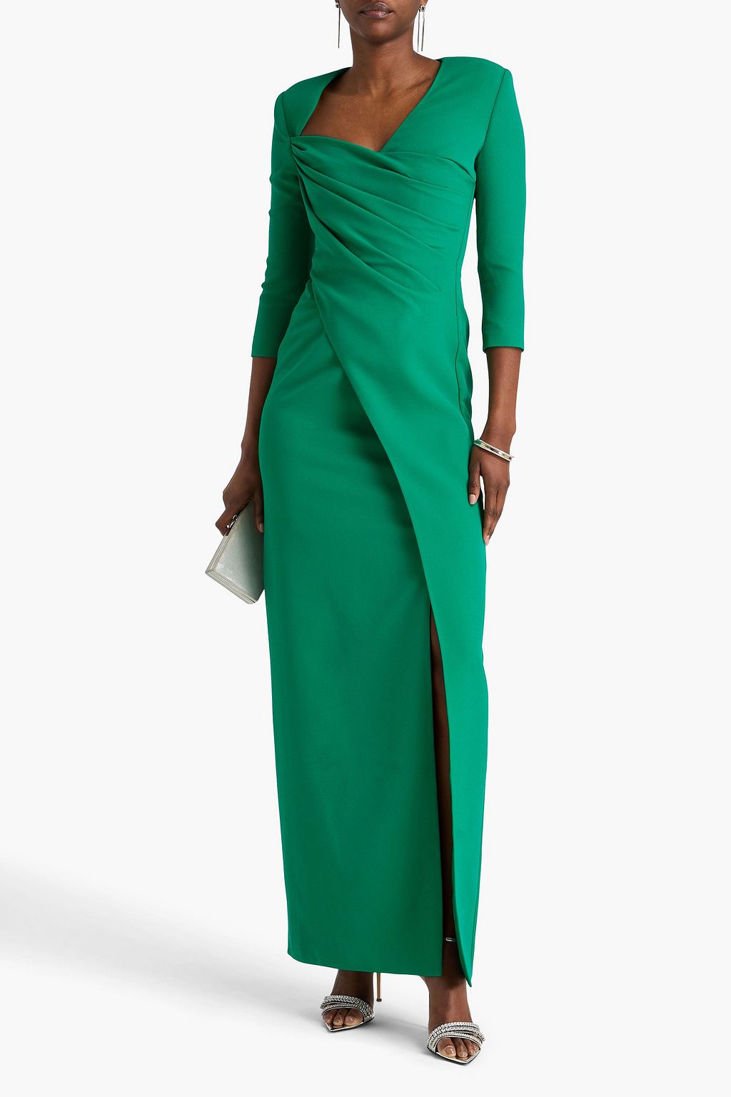 SAFIYAA Draped crepe gown