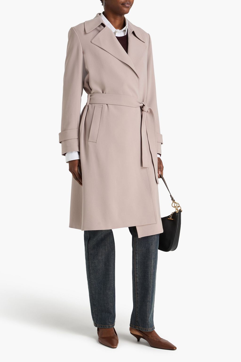 THEORY Oaklane belted crepe trench coat