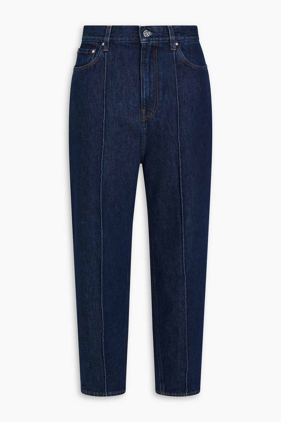 toteme - high-rise tapered jeans - blue - 27w-32l