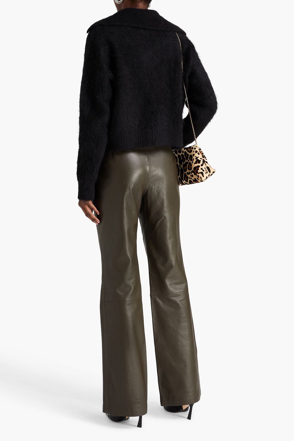 ALTUZARRA Leather bootcut pants