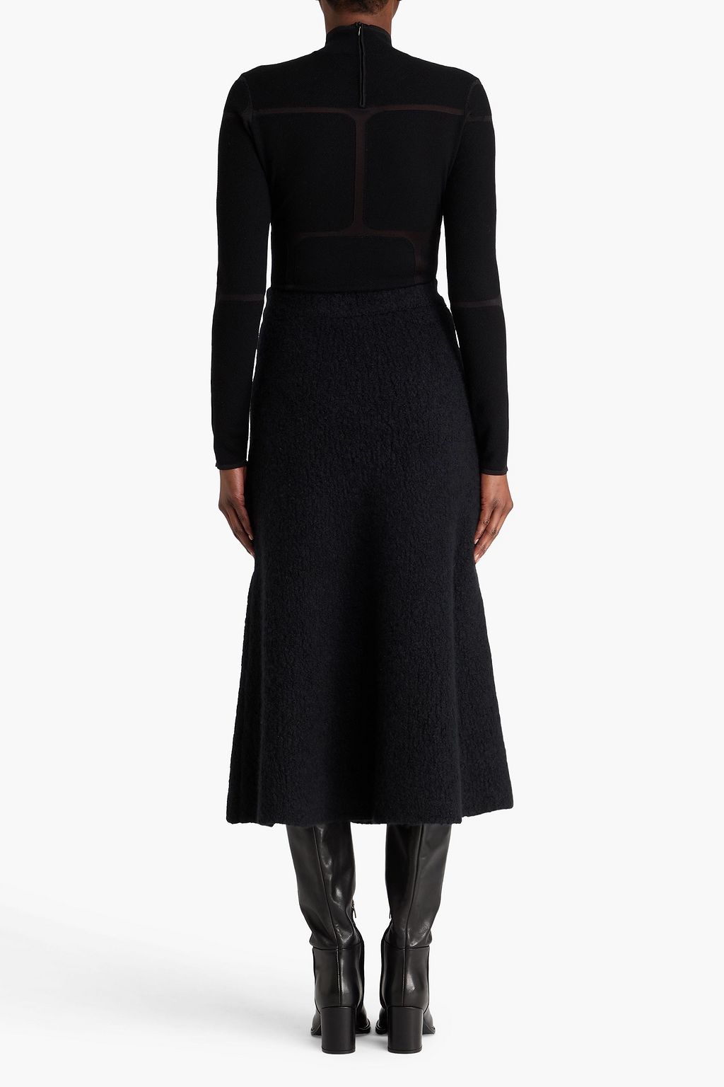 GABRIELA HEARST Jacquard-knit wool-blend bodysuit