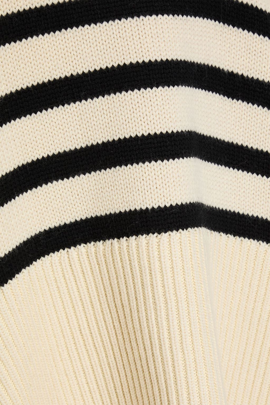 TOTEME Striped wool and cotton-blend turtleneck sweater