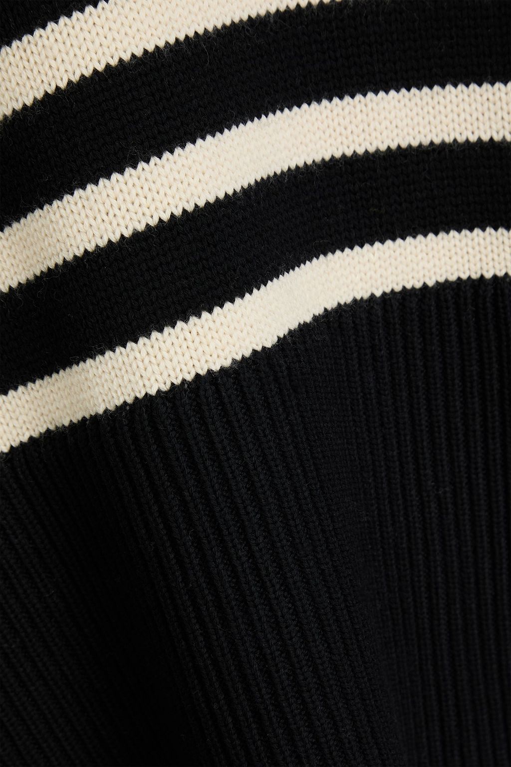 TOTEME Striped wool and cotton-blend turtleneck sweater