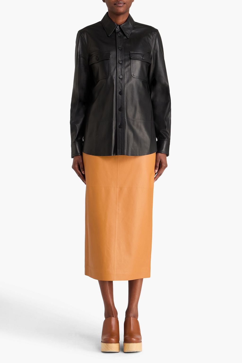 GABRIELA HEARST John Austin leather shirt