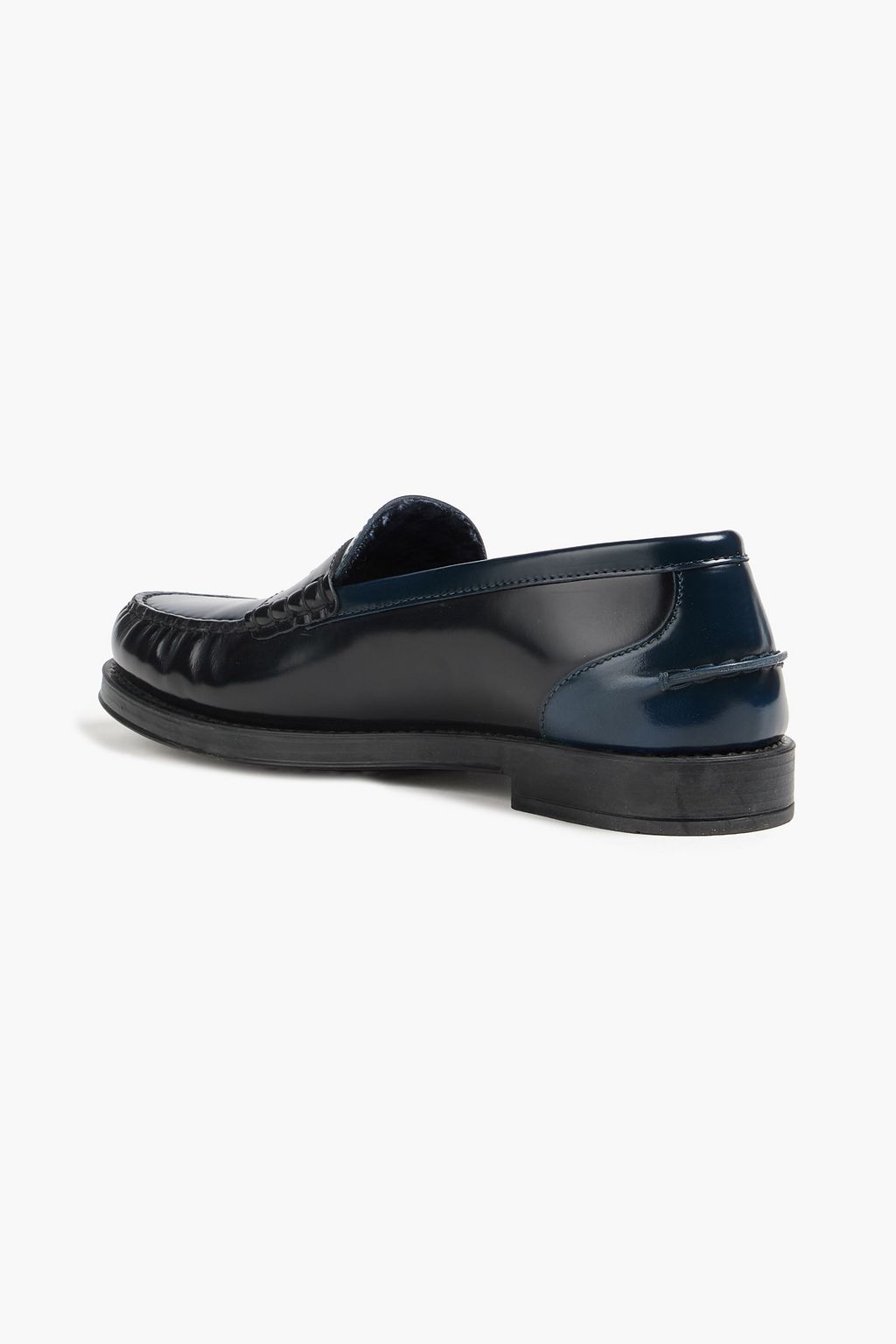 TOD'S Two-tone leather penny loafers