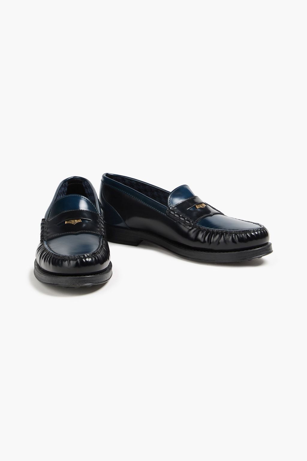 TOD'S Two-tone leather penny loafers