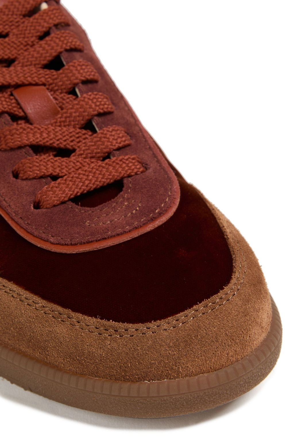 TOD'S Tabs velvet, leather and suede sneakers