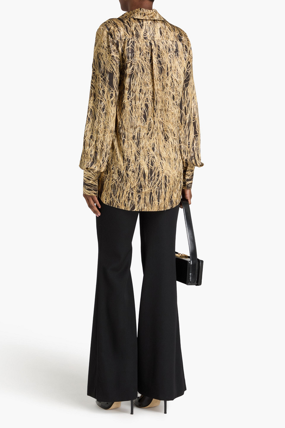  Roksanda - Juniper Printed Satin Shirt - Metallic - Uk 8 