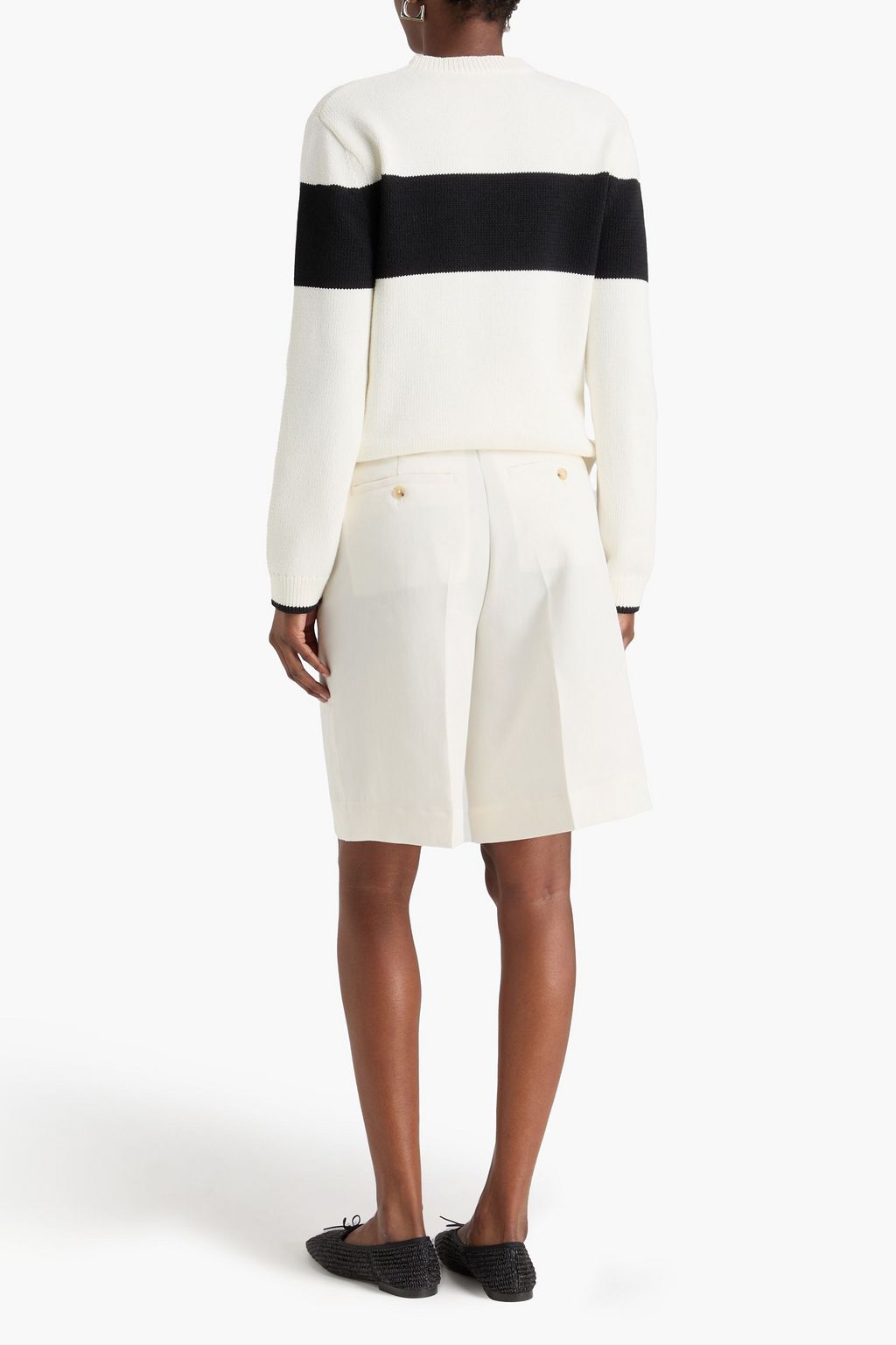 TOTEME Striped cotton-blend sweater