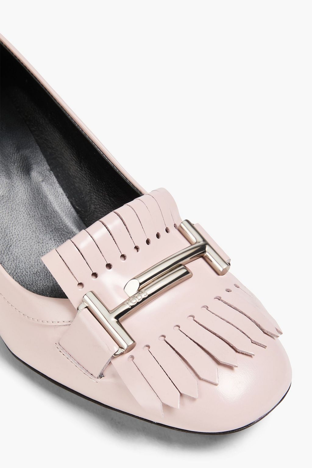 TOD'S Pumps „Double T“ aus Leder mit Fransen
