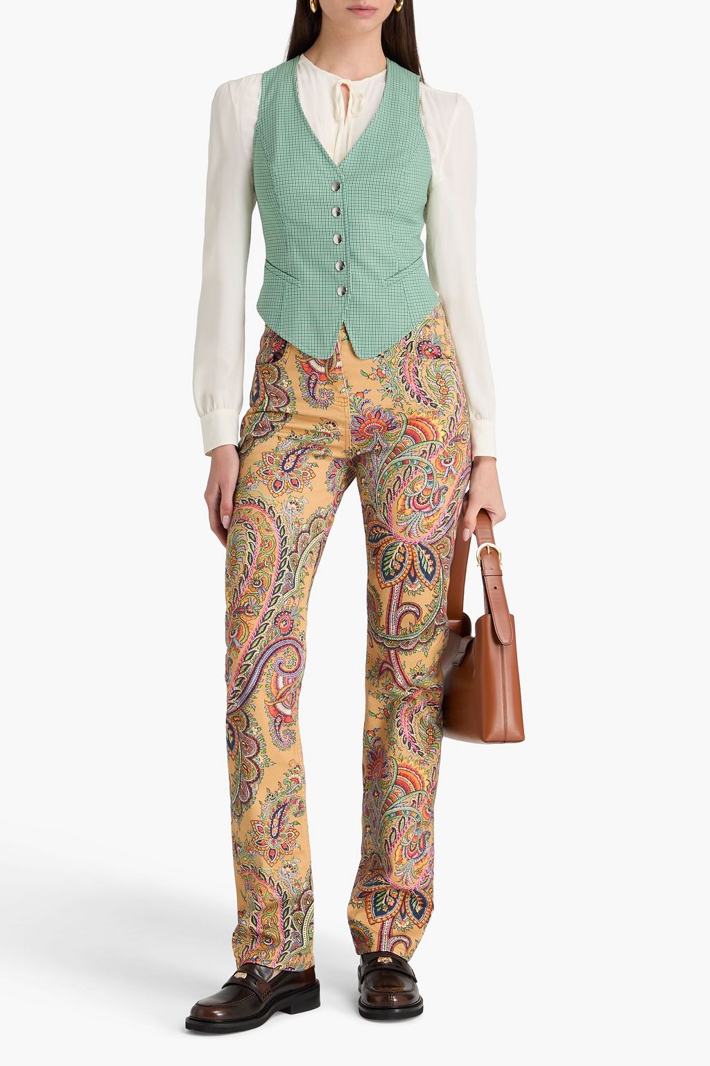 ETRO Checked tweed vest