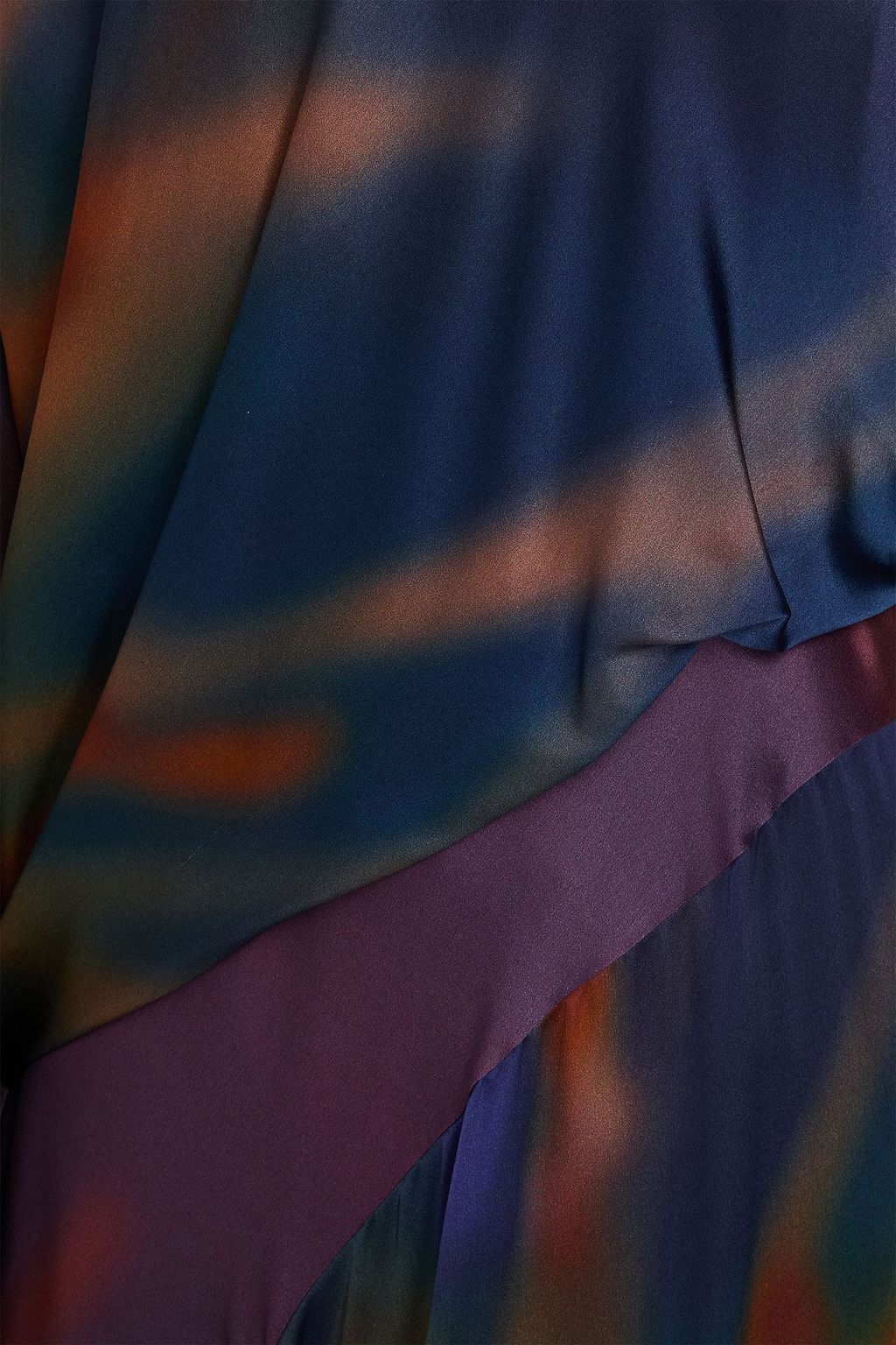 ROKSANDA Alia draped dégradé silk-satin midi dress