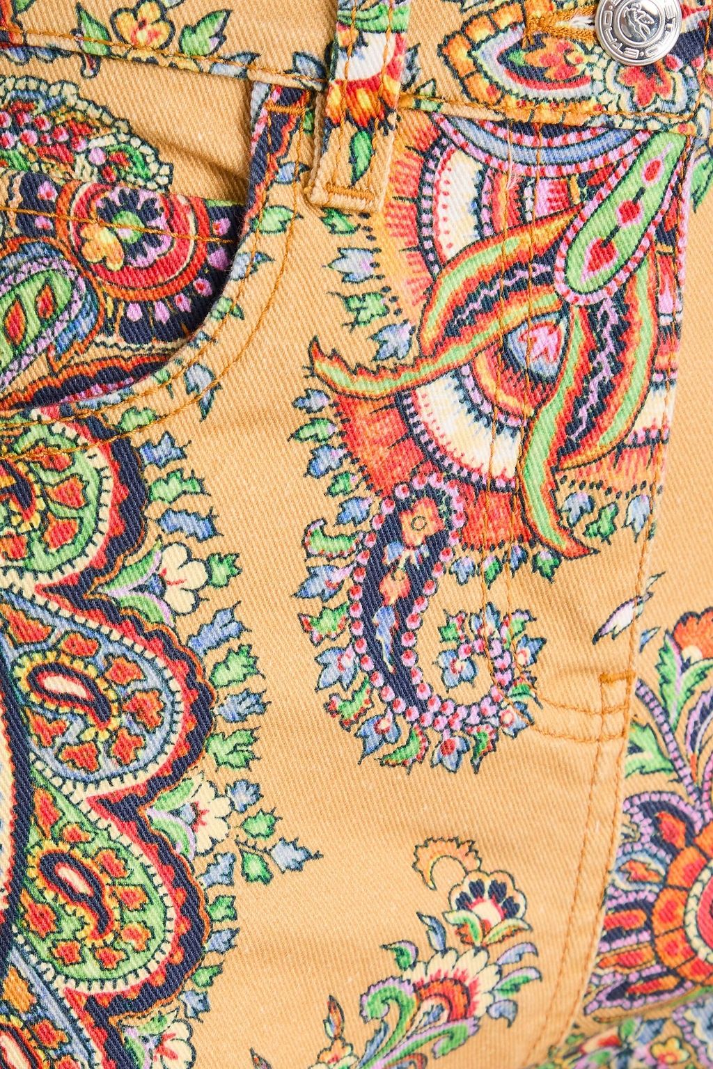 ETRO Paisley-print high-rise straight-leg jeans