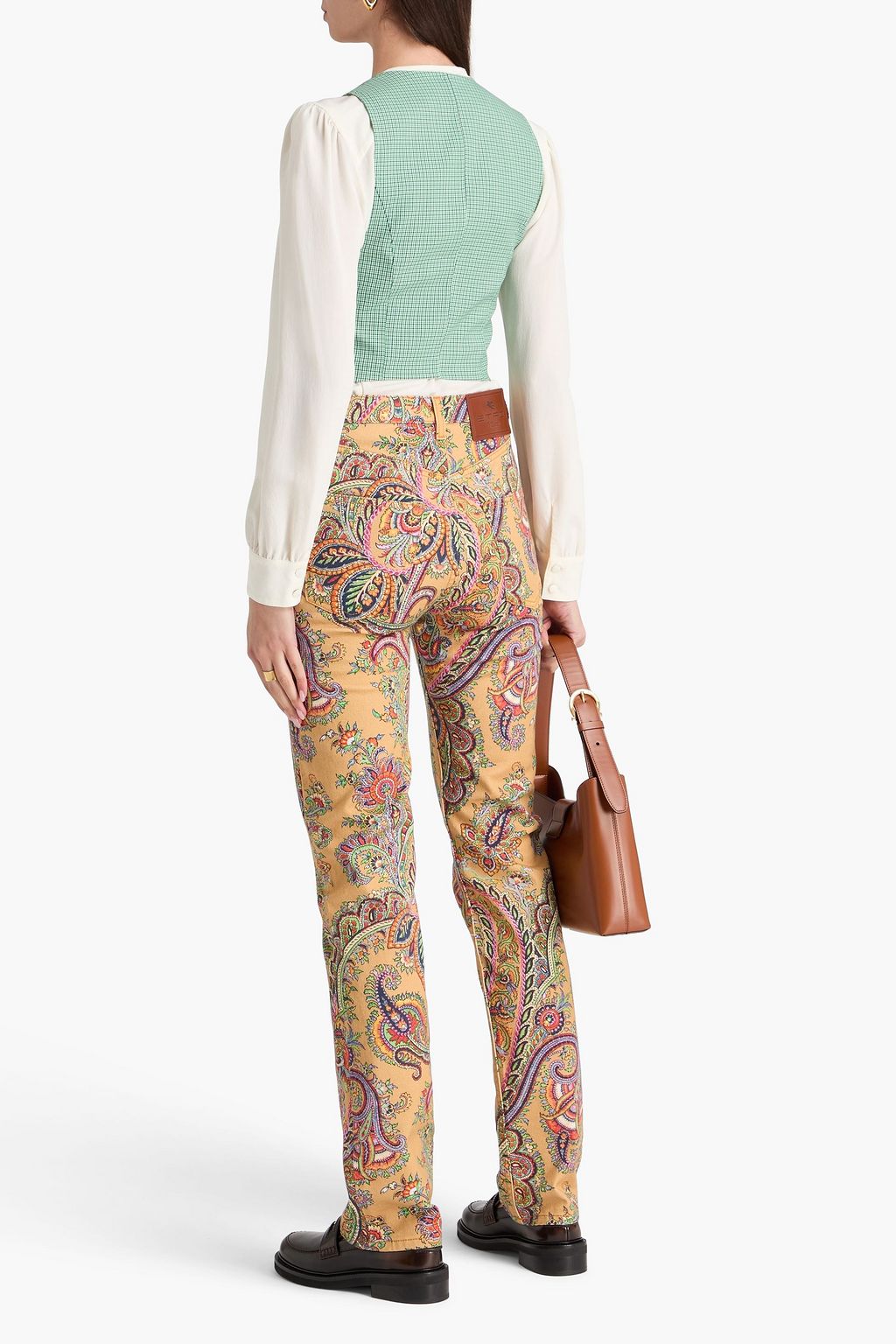 ETRO Paisley-print high-rise straight-leg jeans