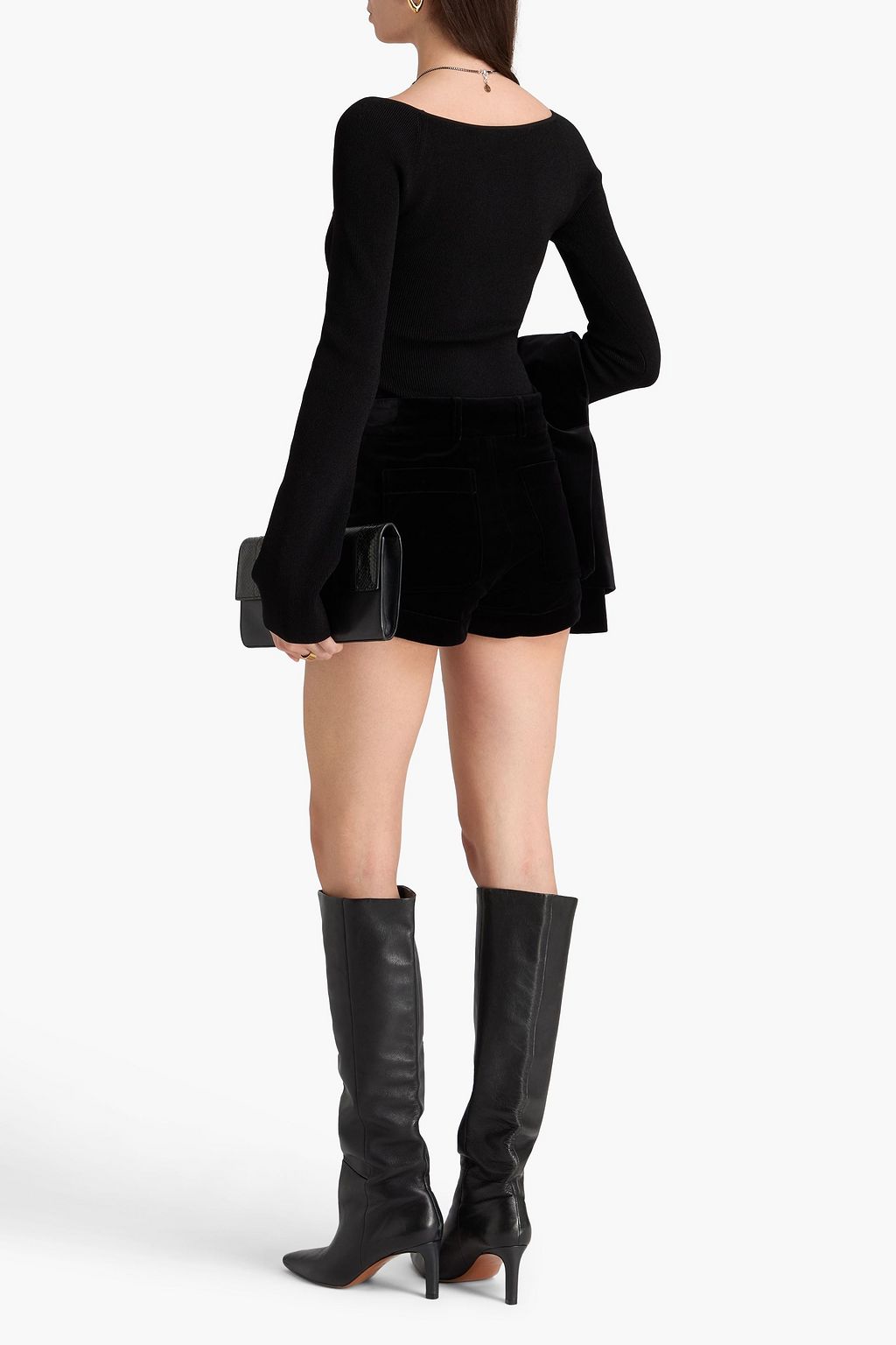 ETRO Cotton-blend velvet shorts