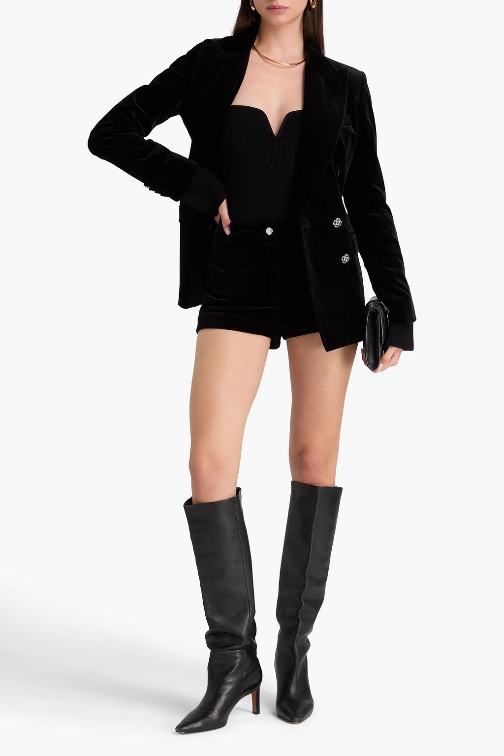 ETRO Cotton-blend velvet shorts