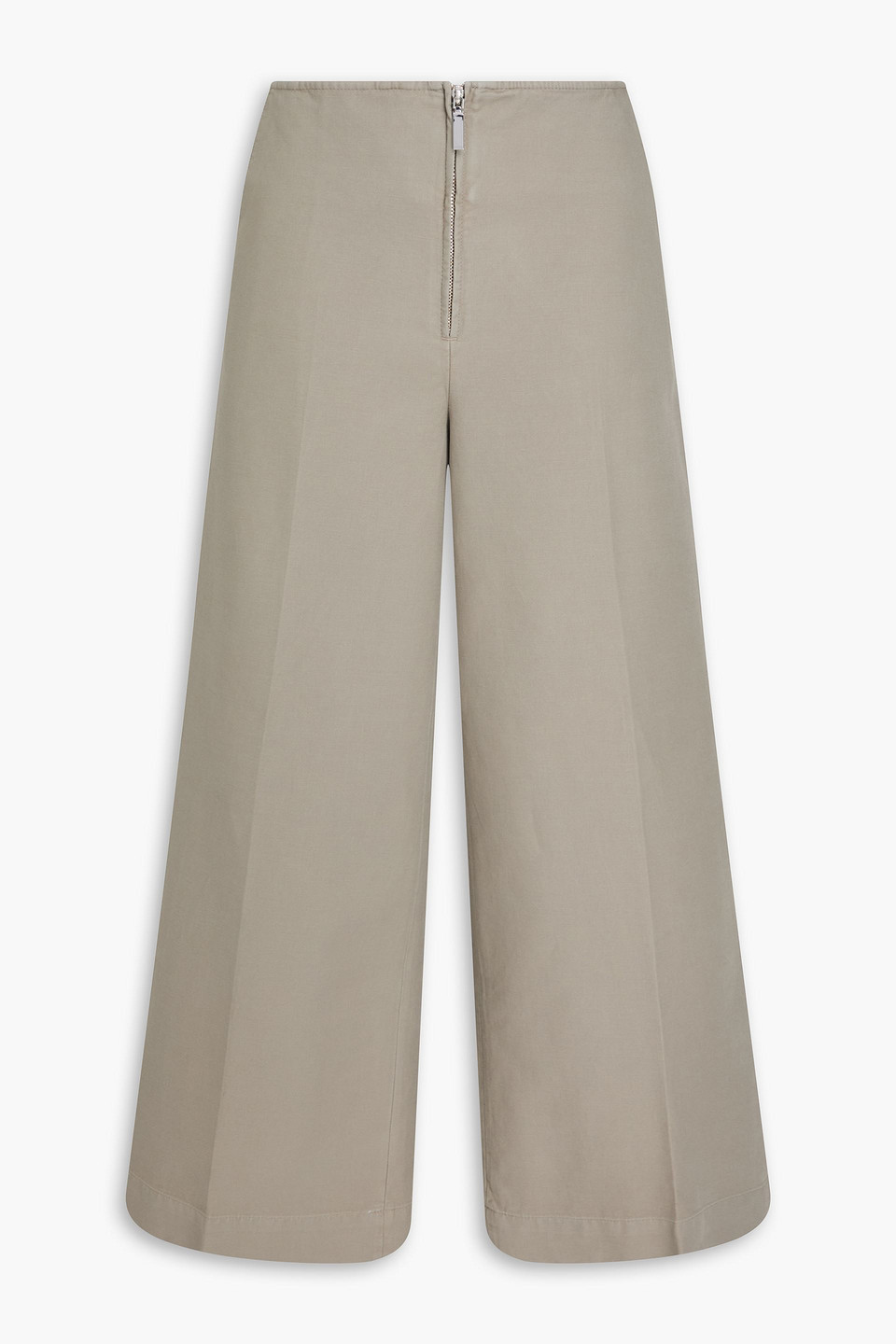 Totême Cotton-twill Wide-leg Pants In Gray