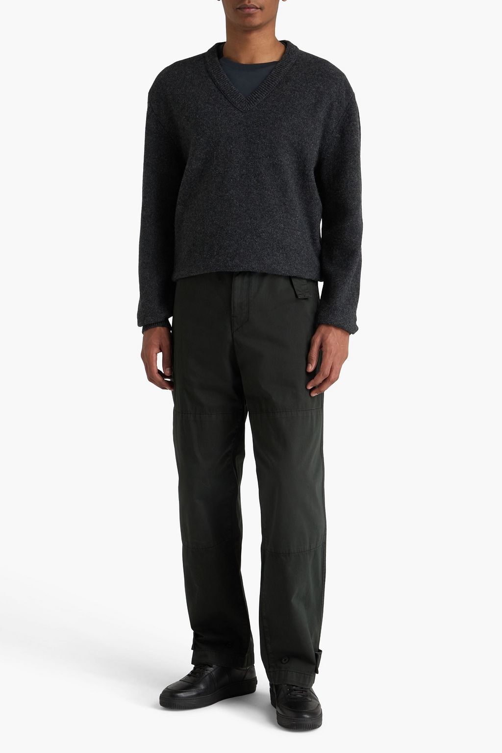 LEMAIRE Belted cotton-sateen cargo pants
