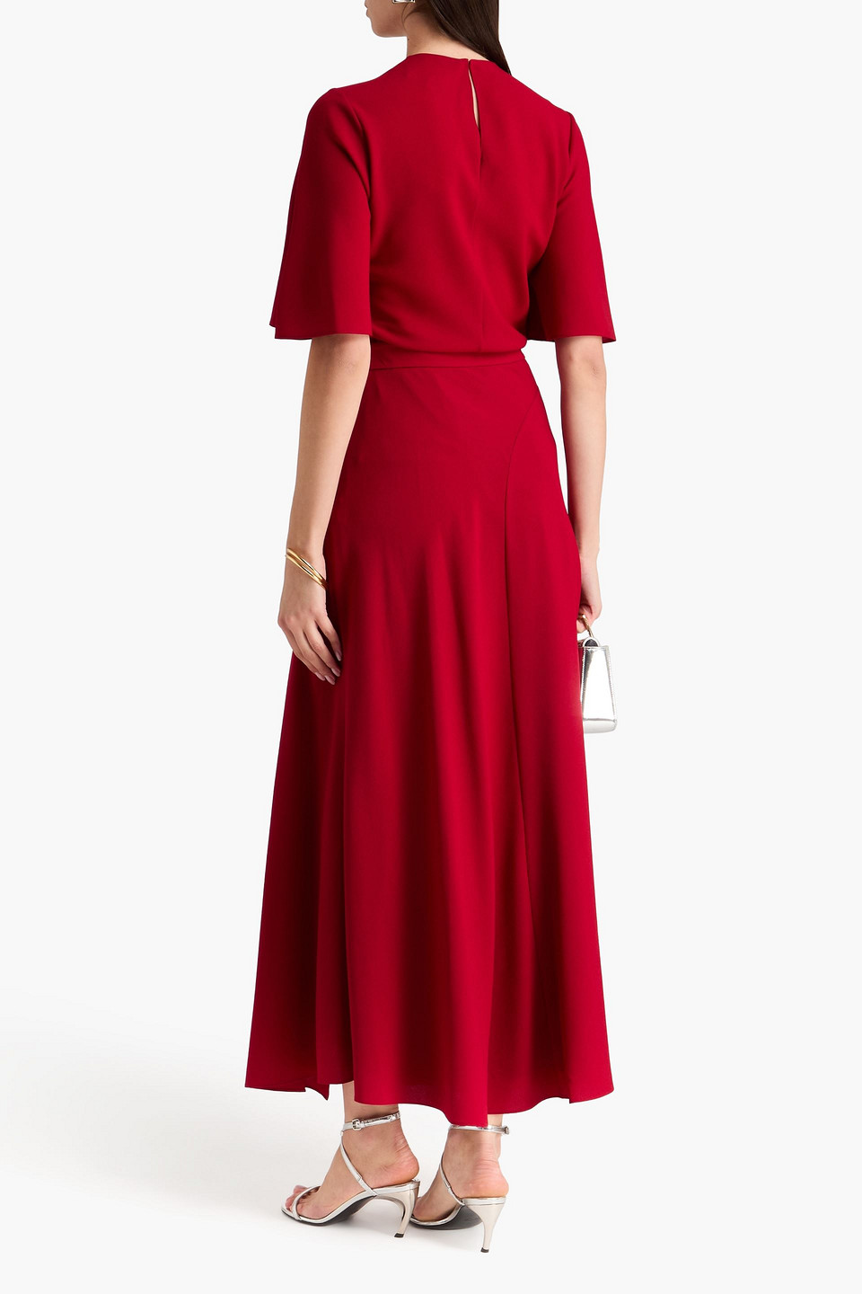  Roksanda - Asha Asymmetric Crepe Maxi Skirt - Red - Uk 6 