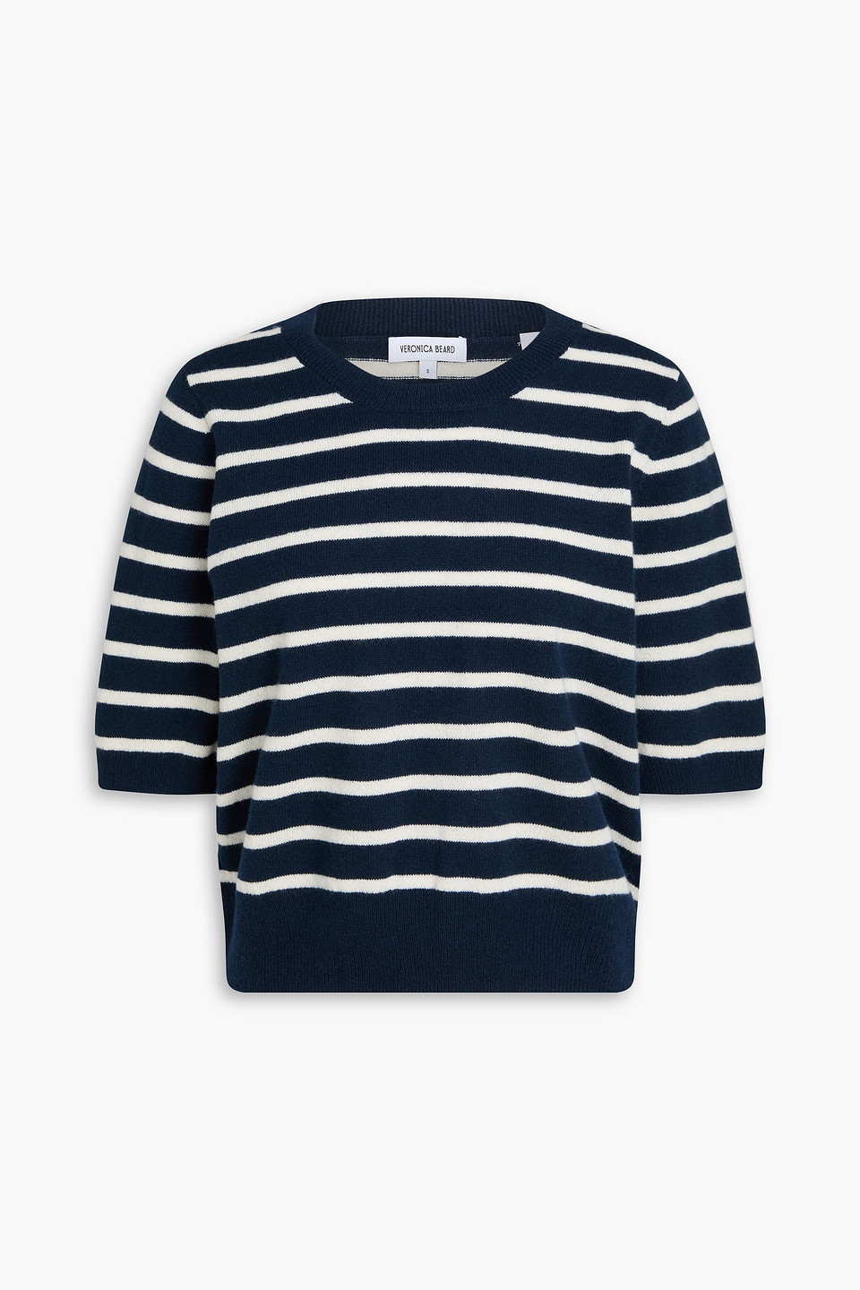 Veronica Beard Shana Striped Cashmere Sweater In Blue