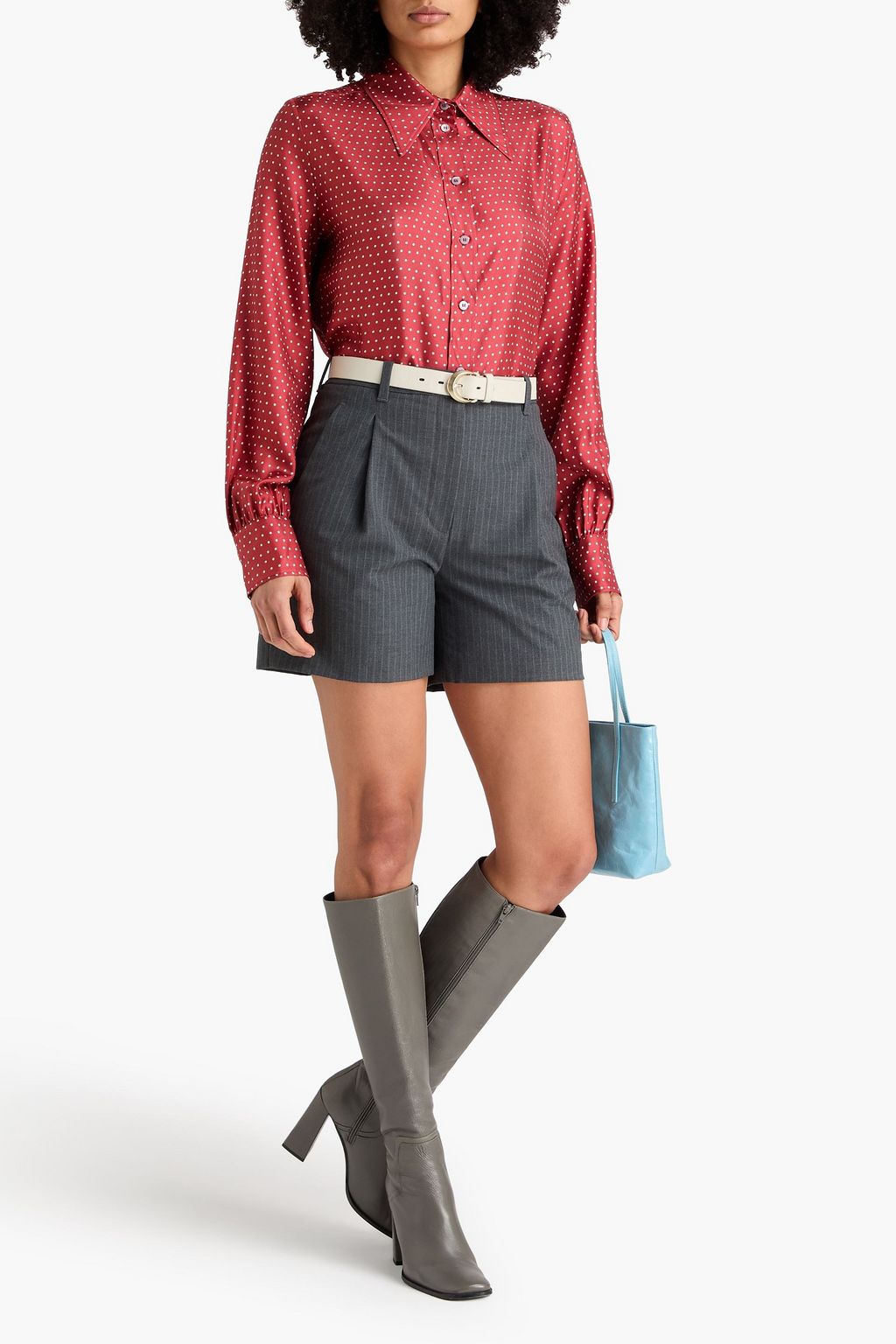 ETRO Polka-dot silk-twill shirt