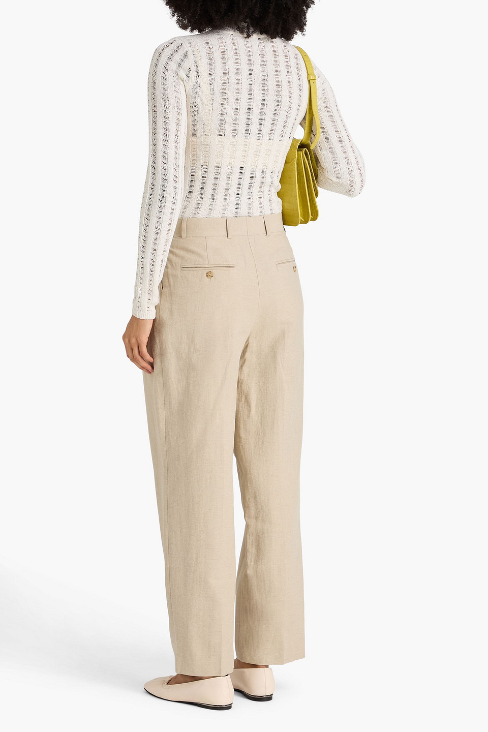  Totême - Distressed Silk Turtleneck Sweater - White - Xxs 