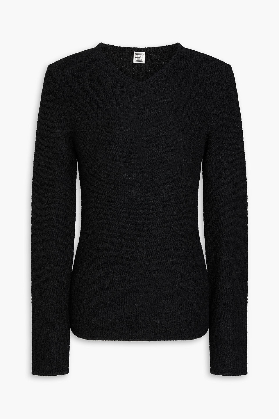 Totême Bouclé-knit Jumper In Black