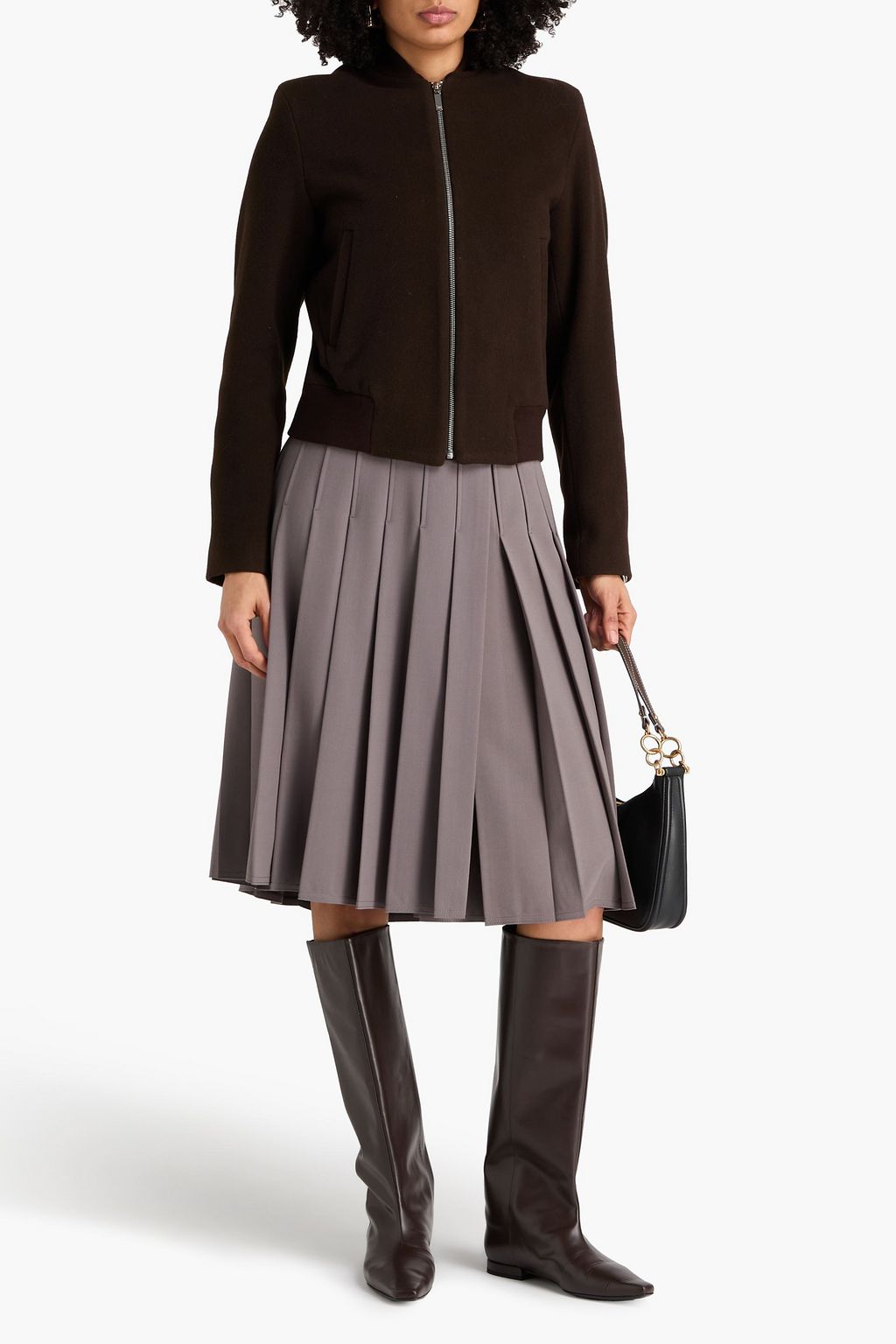 TOTEME Bomberjacke aus Filz aus einer Wollmischung